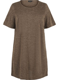 T-shirt-jurk met zakken en korte mouwen, Caribou