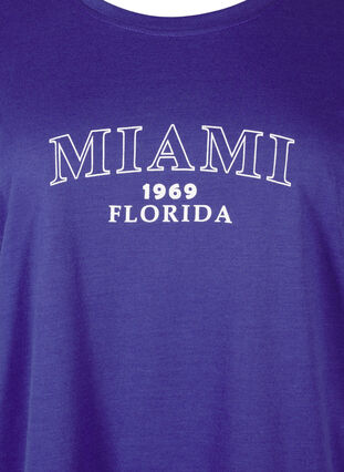 Zizzi FLASH - T-shirt met motief, Royal Blue Miami, Packshot image number 2