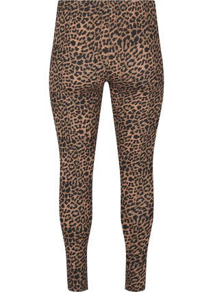 Zizzi Viscose leggings met luipaardprint, DARK LEO AOP, Packshot image number 1