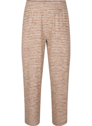 Zizzi Losse broek met elastische tailleband, Fondue Fudge, Packshot image number 0