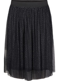 Rok van mesh met glitters, Black