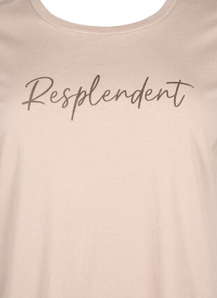 Zizzi T-shirt met motief, S. Mink w. Text, Packshot image number 2