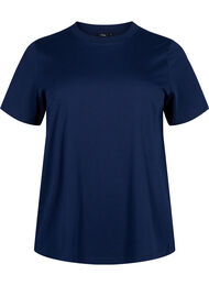 Basic katoenen T-shirt met ronde hals, Navy Blazer