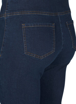 Zizzi Stretchy jeggings met hoge taille, Dark Blue, Packshot image number 3