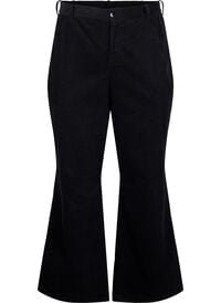 Bootcut ribbroek met hoge taille