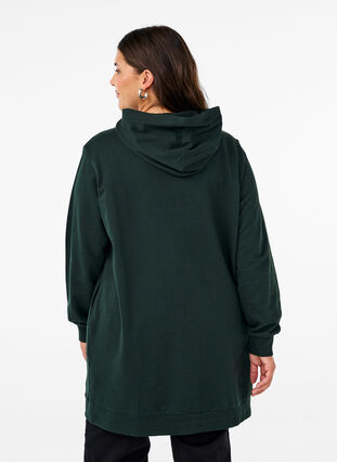 Zizzi Tuniek capuchon en ritssluiting, Scarab, Model image number 1