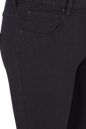 Zizzi super slim fit Amy jeans met hoge taille, Black, Packshot image number 3