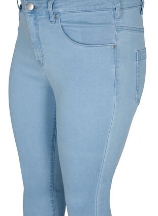Zizzi Super slim Amy jeans met hoge taille, Ex Lt Blue, Packshot image number 2