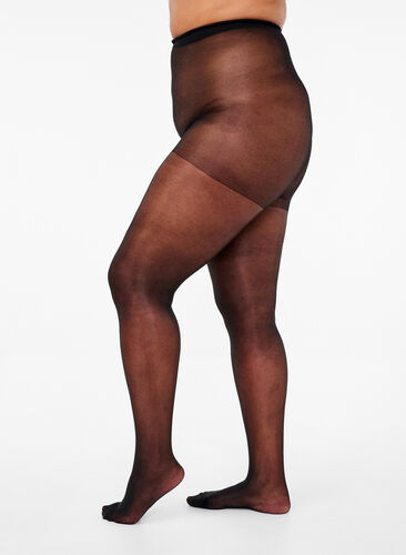 Zizzi Loopvaste 30 denier panty’s, Black, Model image number 0