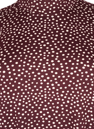 Zizzi FLASH - Jurk met lange mouwen en col, Fudge Dot, Packshot image number 2