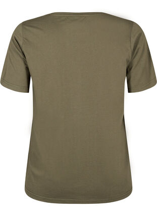 Zizzi FLASH - T-shirt met motief, Ivy Green, Packshot image number 1
