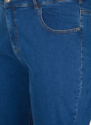 Zizzi Geknipte Vera jeans met rechte pasvorm, Blue Denim, Packshot image number 2