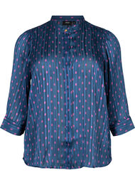 Shirtblouse met stippen (GRS), Vintage Indigo Dot