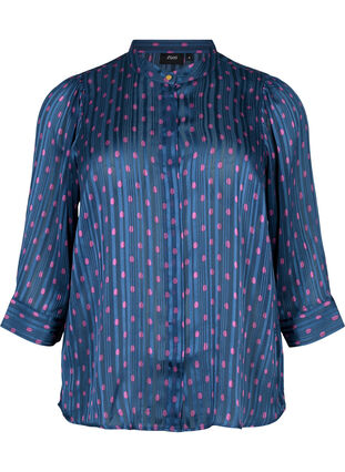 Zizzi Shirtblouse met stippen (GRS), Vintage Indigo Dot, Packshot image number 0