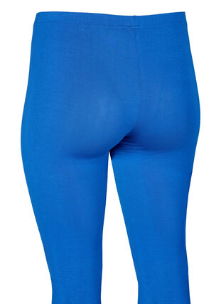 Zizzi Basic legging in viscose, Monaco Blue, Packshot image number 3