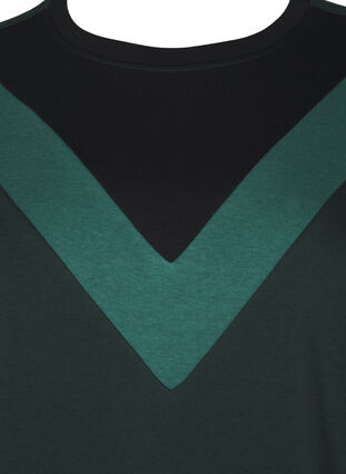 Zizzi Lang sweatshirt met colourblock, Scarab Color Block, Packshot image number 2