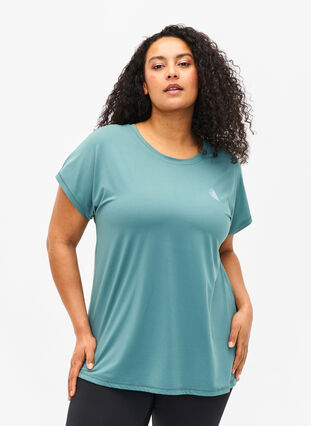 Zizzi Sport T-shirt met korte mouwen, North Atlantic, Model image number 0