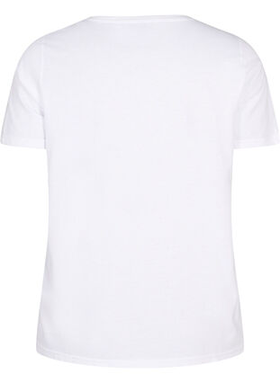 Zizzi FLASH - T-shirt met motief, Bright White, Packshot image number 1