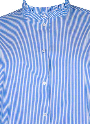 Zizzi Overhemd blouse met strepen en ruches, Princess Blue W. St., Packshot image number 2