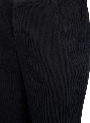 Zizzi Bootcut ribbroek met hoge taille, Black, Packshot image number 2