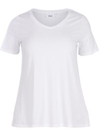 Basic t-shirt in effen kleur met katoen