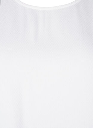 Zizzi Blouse van viscose met halflange mouwen, Bright White, Packshot image number 2