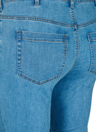 Zizzi Amy jeans met een hoge taille en super slanke pasvorm, Light Blue, Packshot image number 3