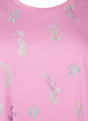 Zizzi T-shirt van biologisch katoen met bloemenprint, Rosebloom W. Flower, Packshot image number 2