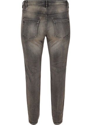 Zizzi Slim fit Emily jeans met normale taille, Dark Grey Denim, Packshot image number 1