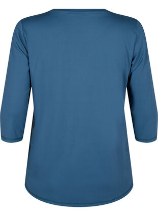 Zizzi Training blouse met 3/4 mouwen, Indian Teal, Packshot image number 1