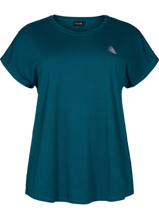 Zizzi Trainings T-shirt met korte mouwen, Deep Teal, Packshot image number 0