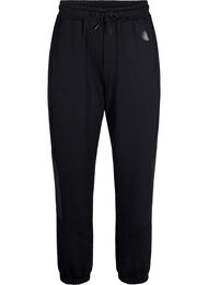 Joggingbroek met textuurdetaillering, Black