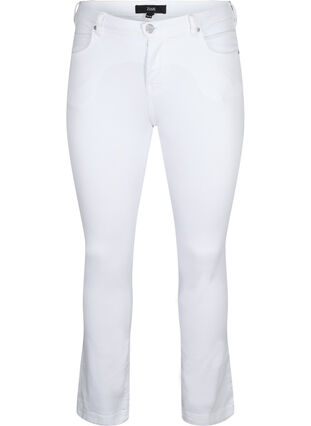 Zizzi Slim fit Emily jeans met normale taille, White, Packshot image number 0