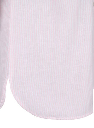 Zizzi Shirtblouse met knoopsluiting van katoen-linnenmix, Rosebloom White, Packshot image number 2