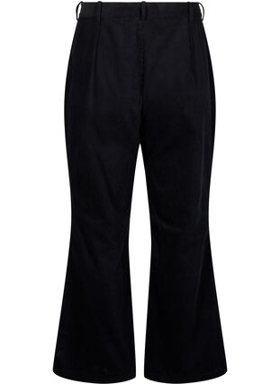 Zizzi Bootcut ribbroek met hoge taille, Black, Packshot image number 1