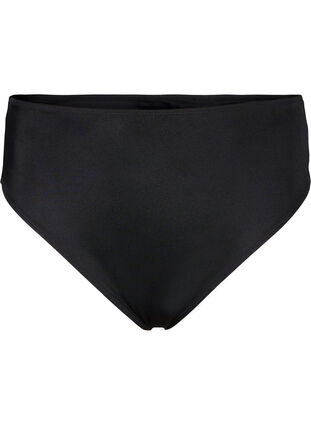 Zizzi Effen bikinibroekje met normale taille, Black, Packshot image number 0