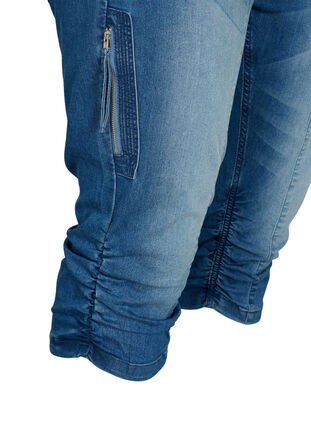 Zizzi Slim fit capri jeans met zakken, Light blue denim, Packshot image number 3