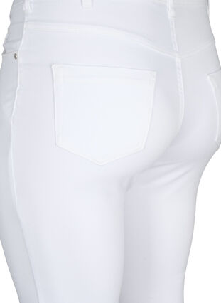 Zizzi Slim fit Emily jeans met normale taille, White, Packshot image number 3