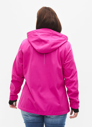 Zizzi Sportieve Softshell Jas, Rose Violet, Model image number 1