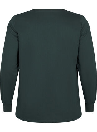 Zizzi Sweatshirt met kanten details, Scarab, Packshot image number 1