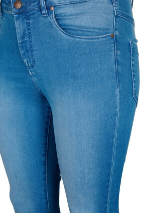 Zizzi Super slim Amy jeans met hoge taille, Light blue, Packshot image number 2