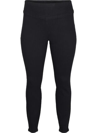 Zizzi Stretchy jeggings met hoge taille, Black, Packshot image number 0