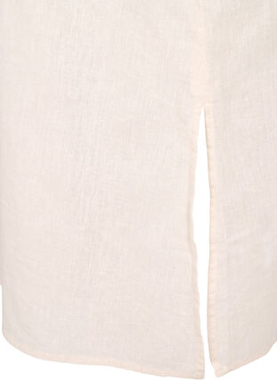 Zizzi Kaftanjurk van katoenmix met linnen, Sandshell, Packshot image number 3