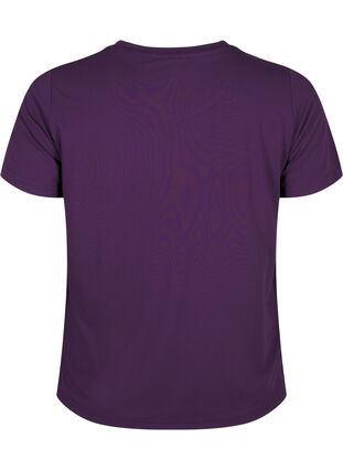 Zizzi Slim fit sport T-shirt met ronde hals, Purple Pennant, Packshot image number 1