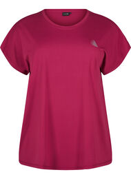 Effen gekleurd T-shirt voor sporten, Anemone