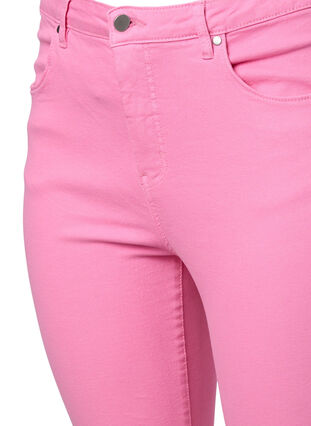 Zizzi Super slim fit Amy jeans met hoge taille, Rosebloom, Packshot image number 2