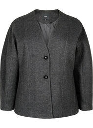 Getailleerde blazer, Dark Grey Melange, Packshot