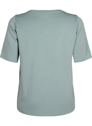 Zizzi T-shirt in modalmix, Chinois Green, Packshot image number 1