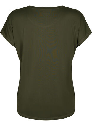 Zizzi Trainings T-shirt met korte mouwen, Forest Night, Packshot image number 1