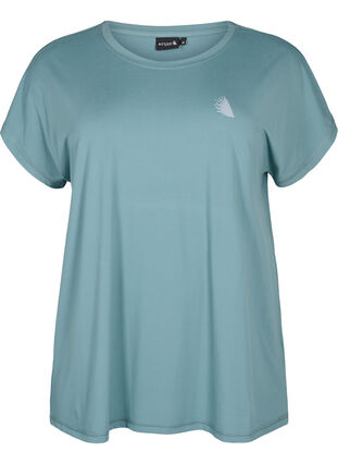 Zizzi Sport T-shirt met korte mouwen, North Atlantic, Packshot image number 0